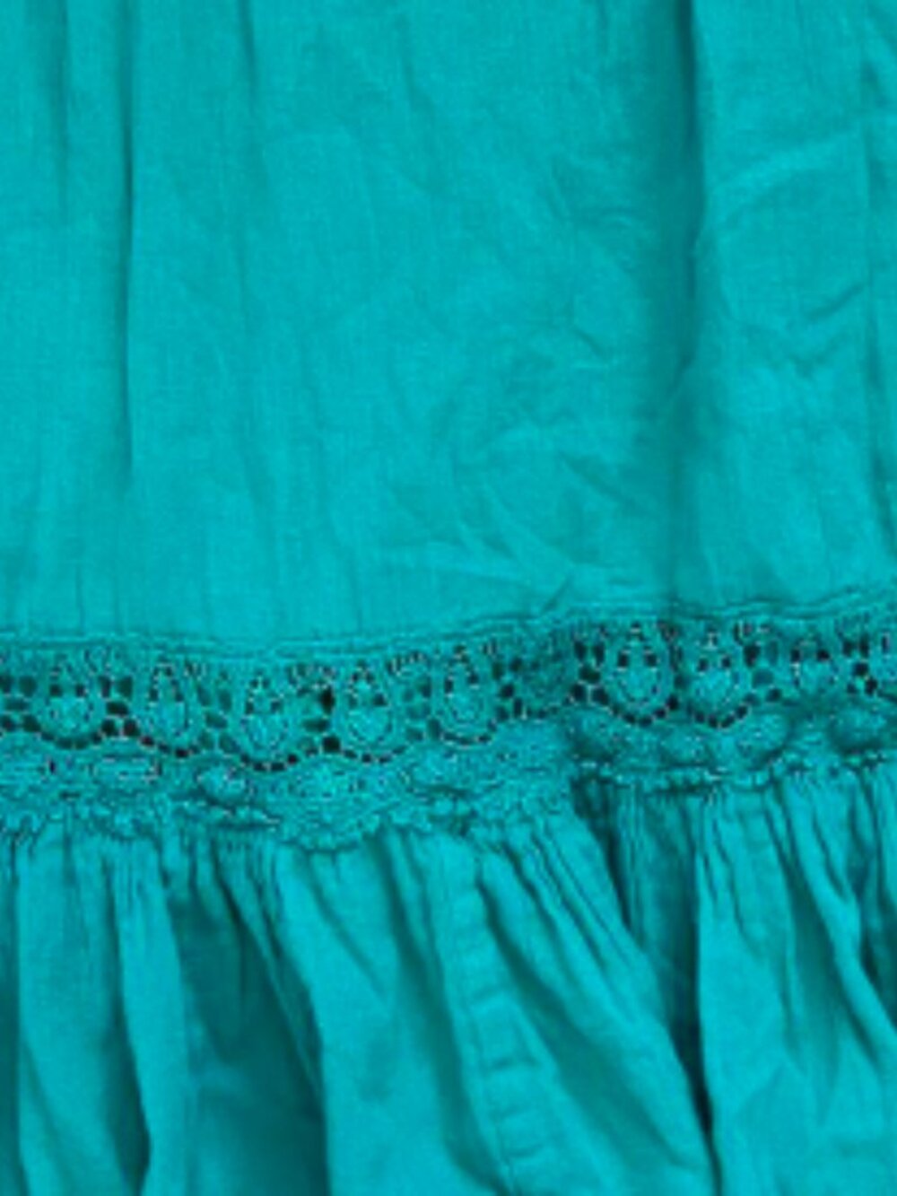 Anthropologie Maeve Tiered Strapless Dress Teal Green Small - Picture 4 of 5